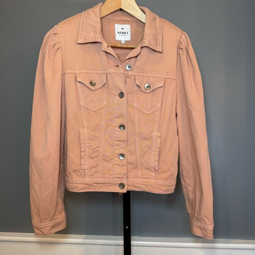 Serra by Joie Rucker Jacket Puff sleeve Buckle on the back